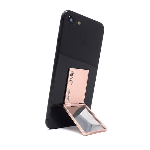  A thin phone stand in rose gold